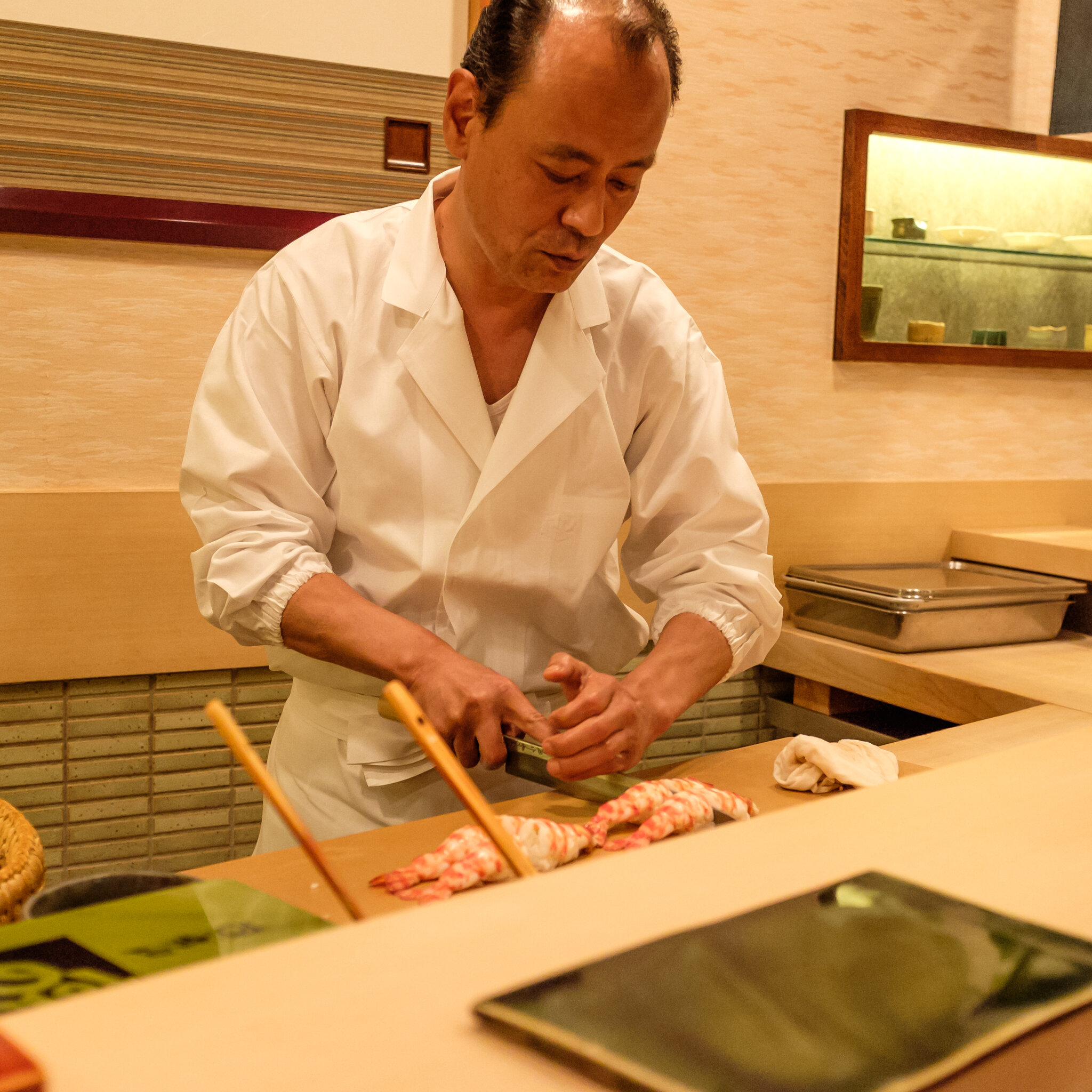 Takashi Ono Preparing Ebi